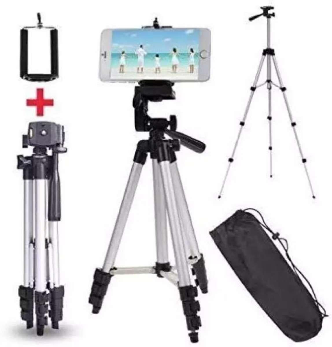 Adjustable Tripod Stand for Mobile & Camera – Universal Phone Clip for Vlogging, Reels, Photography & Video Recording H-003