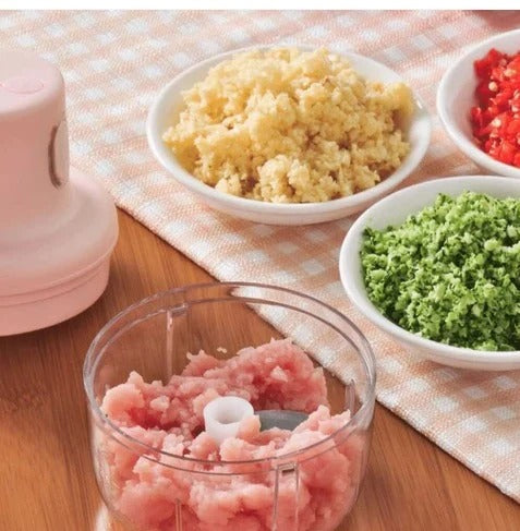 Mini Food Chopper Portable USB Rechargeable Vegetable Garlic Meat Grinder | With Cable - Size 250ml H-004