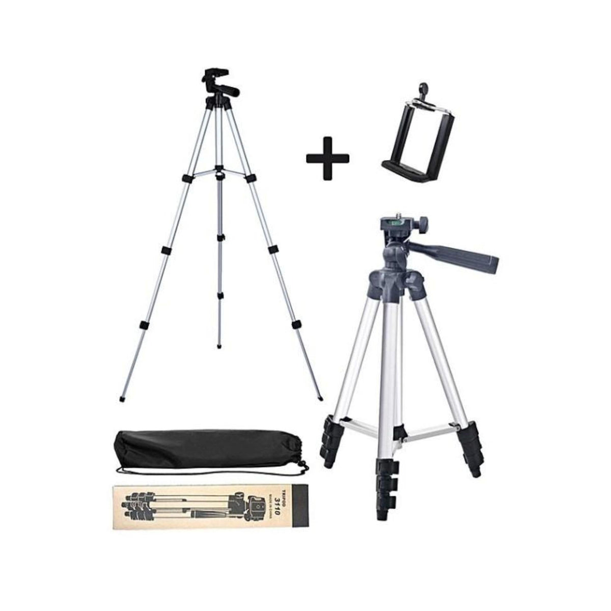 Adjustable Tripod Stand for Mobile & Camera – Universal Phone Clip for Vlogging, Reels, Photography & Video Recording H-003