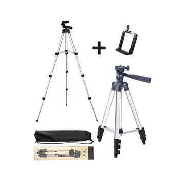 Adjustable Tripod Stand for Mobile & Camera – Universal Phone Clip for Vlogging, Reels, Photography & Video Recording H-003