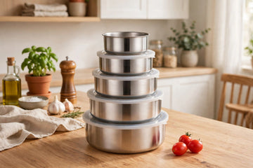 Stainless Steel 5PCs Bowl Set with Lids (Box Packing) Y-003