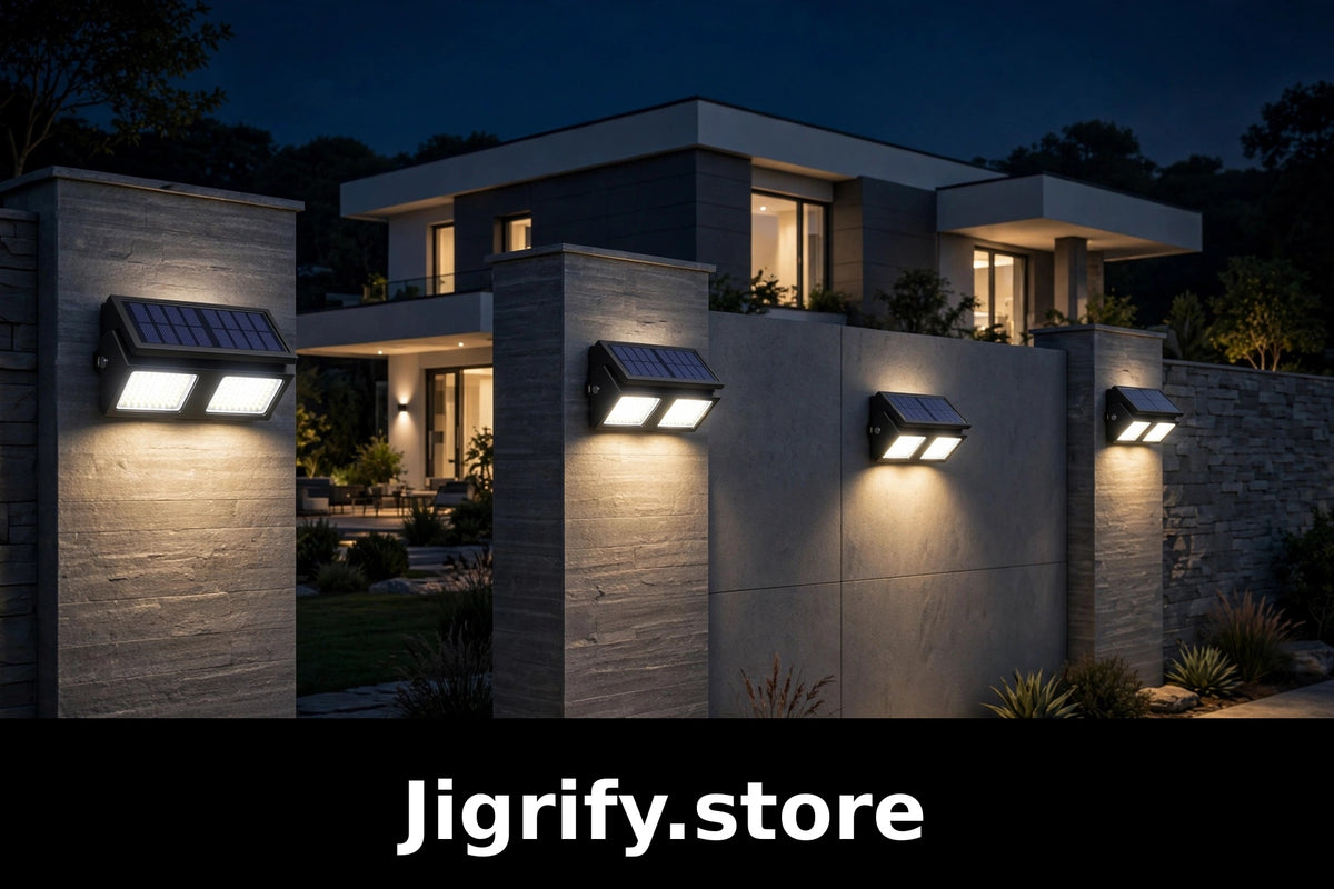 Dual Head Solar Motion Sensor Wall Light – Waterproof Outdoor LED Security Light H-011